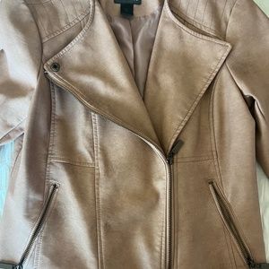 Rose Colored Leather Jacket